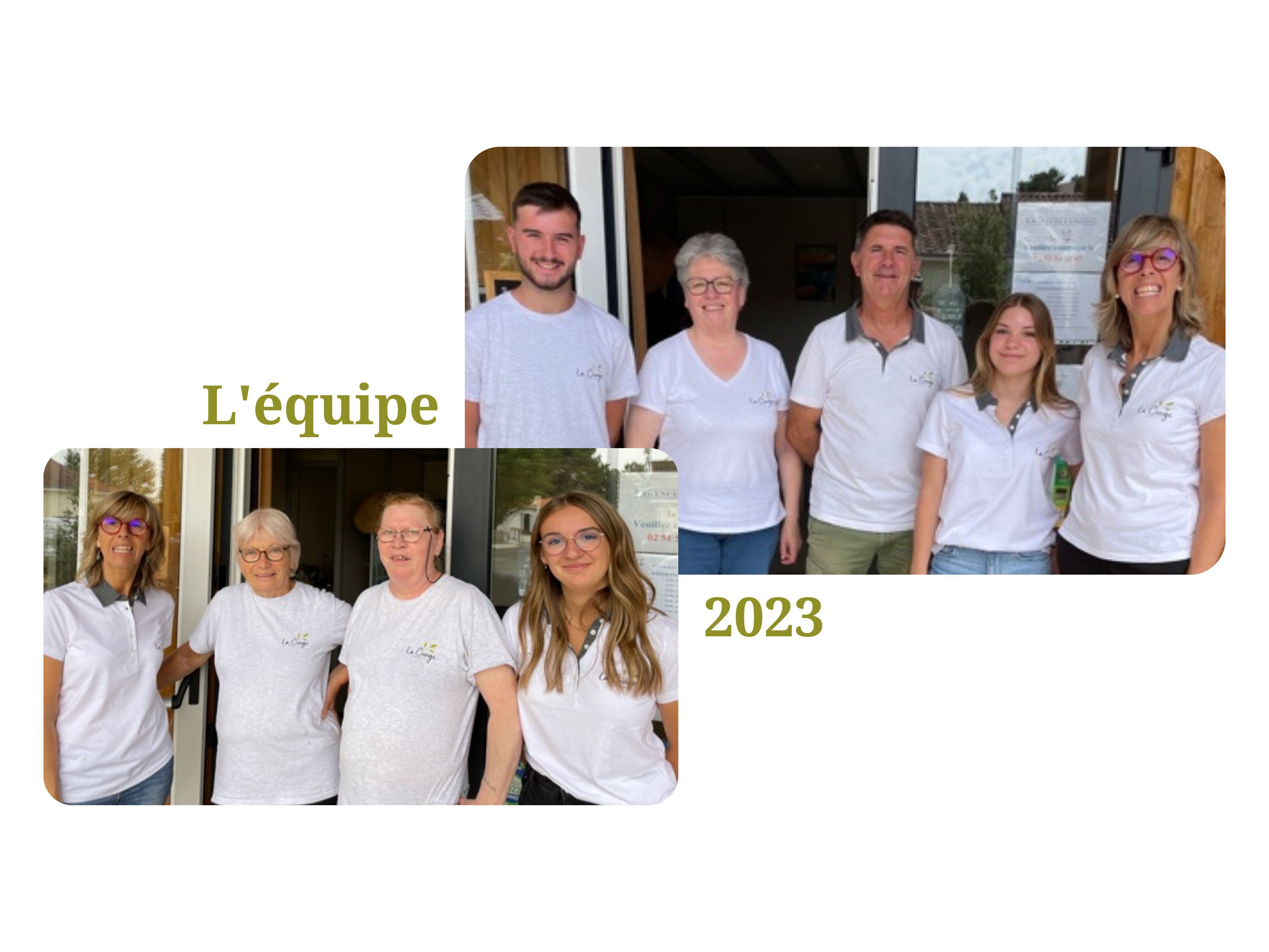 équipe du camping la conge 2023