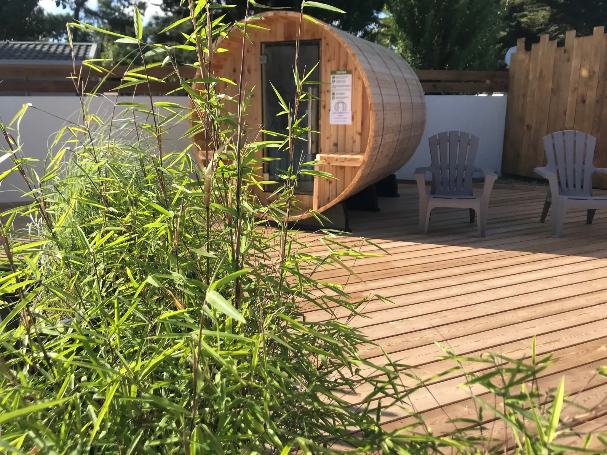 sauna and bamboo at camping la conge (002)